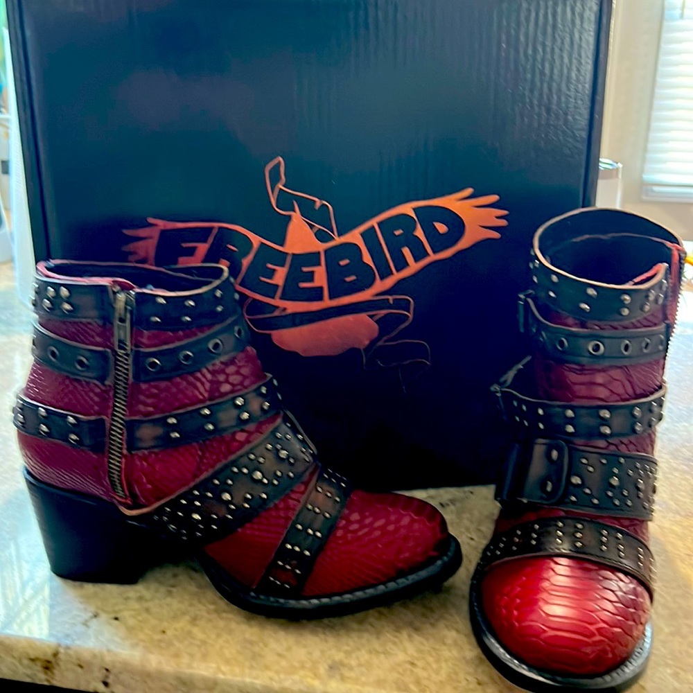 Randy by Freebird size 8 ankle boots. Never worn, box and shoes bags included.